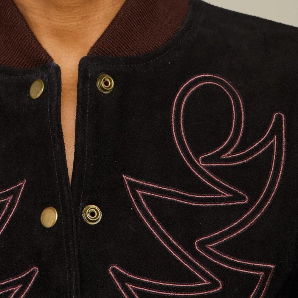 Brand New Lucchese Suede Bomber Jacket - M - Picture 3 of 8